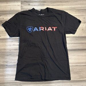 Ariat Shirt Men M Black Graphic Tee American Flag Western Workwear Gorpcore